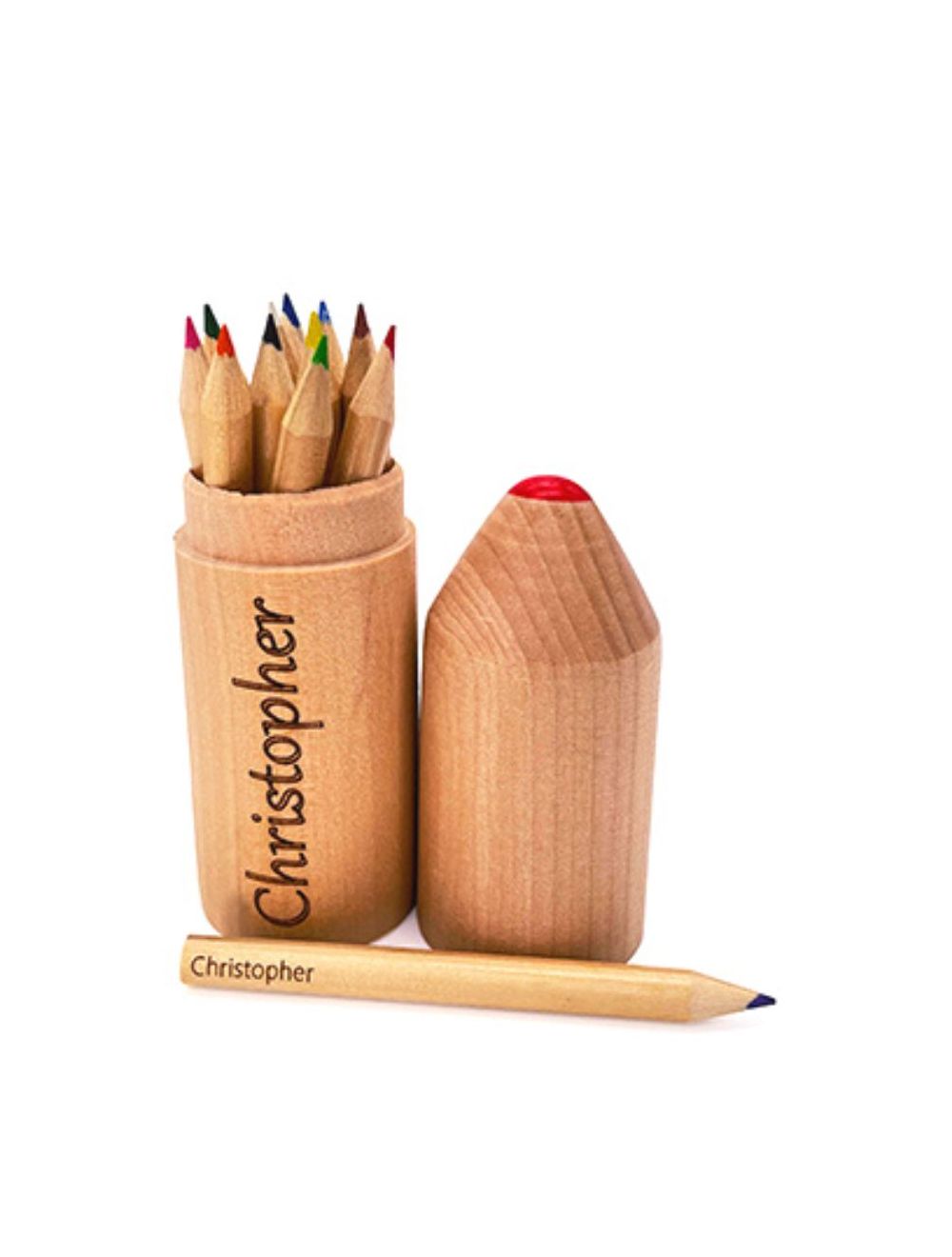 Cylinder Pencil Case with 12 Colouring Pencils – K6 Believes